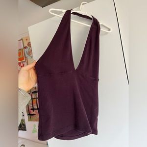 Dark purple halter top